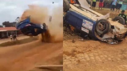 Accidente en el rally de Pando