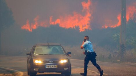 Riesgo de incendio en Portugal