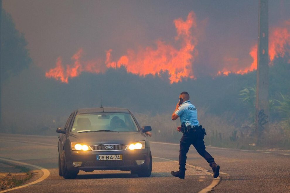 Riesgo de incendio en Portugal