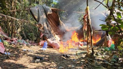 Desmantelamiento de fábricas de cocaína en Villa Tunari