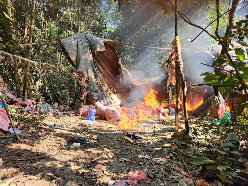 Desmantelamiento de fábricas de cocaína en Villa Tunari