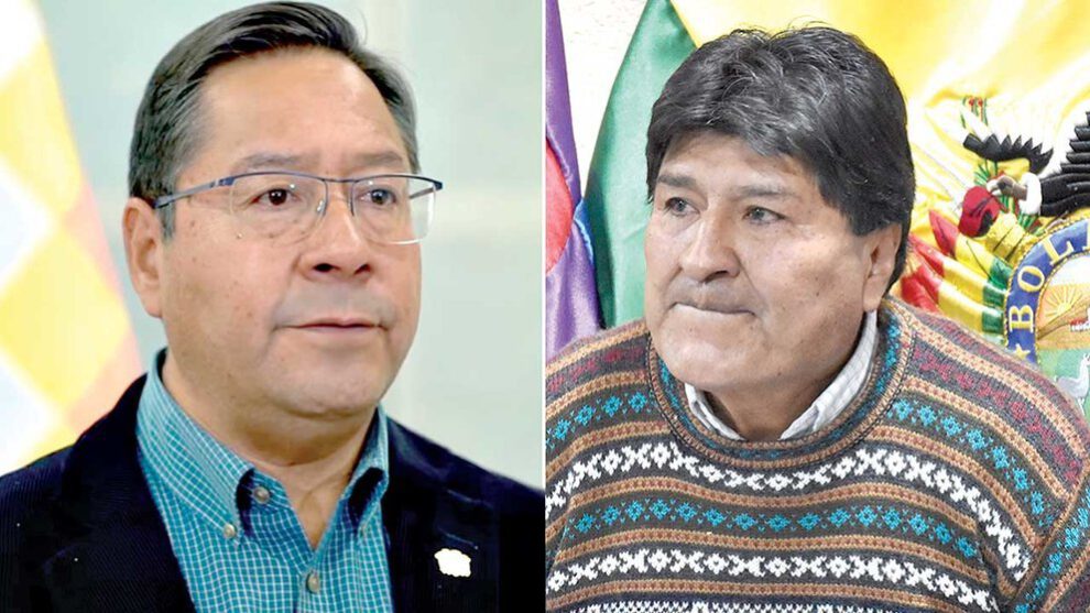 Luis Arce y Evo Morales en la disputa por el liderazgo del MAS