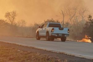 Incendio forestal en Roboré