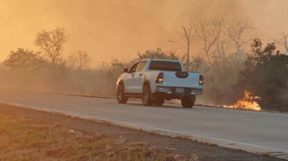 Incendio forestal en Roboré
