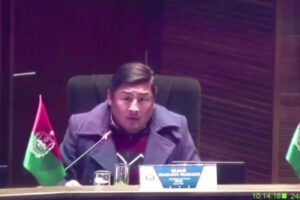 Senador del MAS ebrio durante sesión parlamentaria