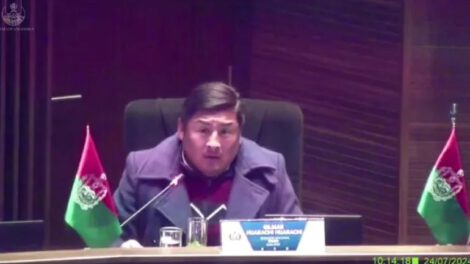 Senador del MAS ebrio durante sesión parlamentaria