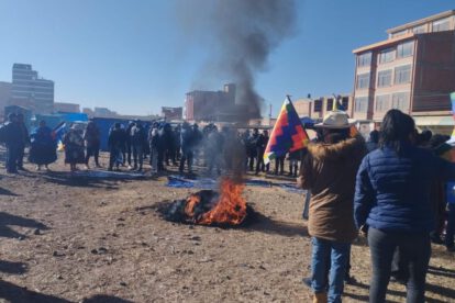Evo Morales y sus simpatizantes en El Alto