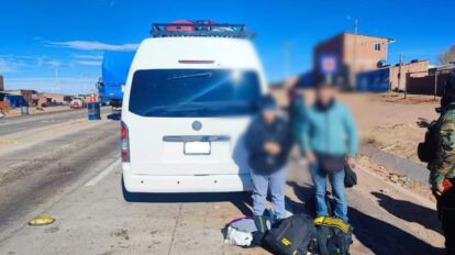 Aprehensión de colombianos con cocaína en Ancaravi
