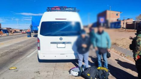 Aprehensión de colombianos con cocaína en Ancaravi