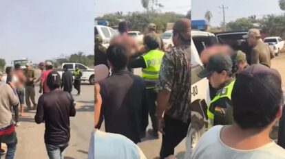 Hombre intenta pasar bloqueo San Julián amenazando con arma de fuego
