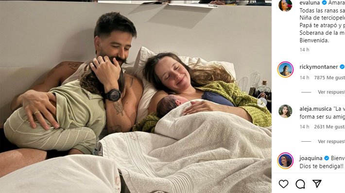 Camilo y Evaluna presentan a Amaranto, su segunda hija