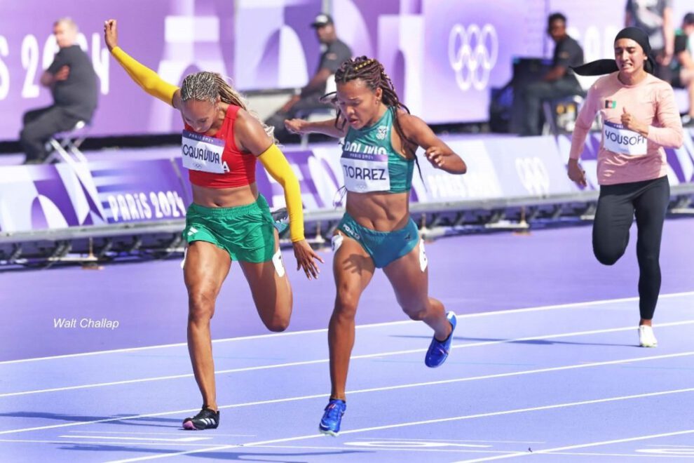 Guadalupe Tórrez en los 100 metros de los Juegos Olímpicos de París 2024