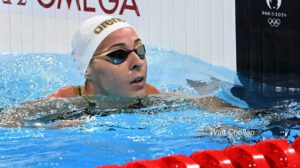 María José Ribera en los 50 metros libre en París 2024