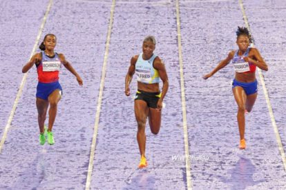 Julien Alfred ganadora de los 100 metros en los Juegos Olímpicos de París 2024