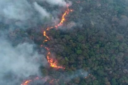 Incendio en frontera con Bolivia