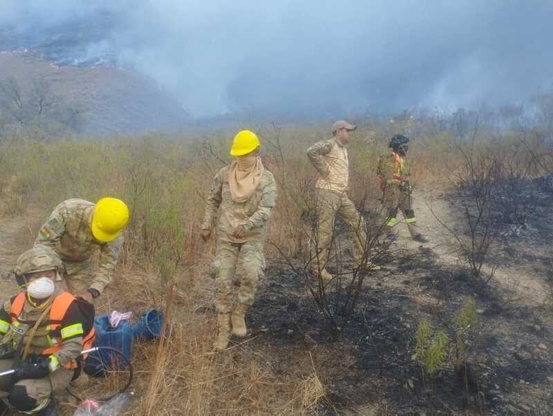 Incendio forestal en Tarija que amenazaba la Reserva de la Cordillera de Sama