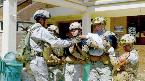 Simulacro de respuesta ante sismo en Cochabamba