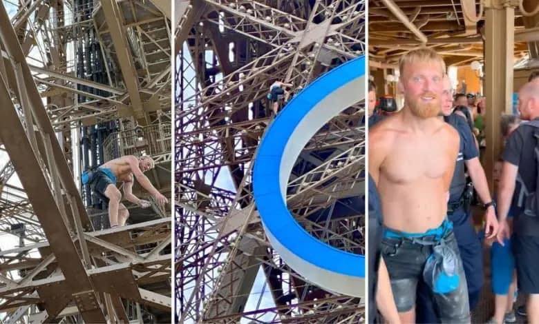 Hombre arrestado tras escalar la Torre Eiffel