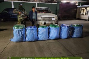 Aprehensión de marihuana en Cochabamba