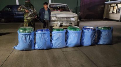 Aprehensión de marihuana en Cochabamba