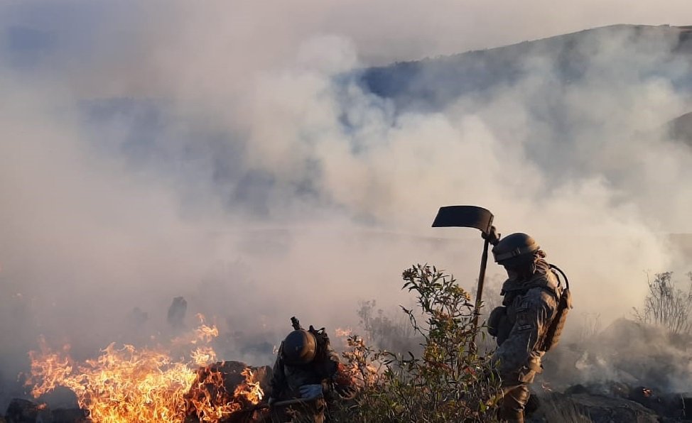 Incendio forestal en San Matías
