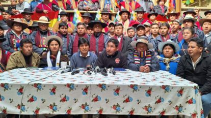 Congreso de Lauca Ñ para proclamar a Evo Morales como candidato presidencial