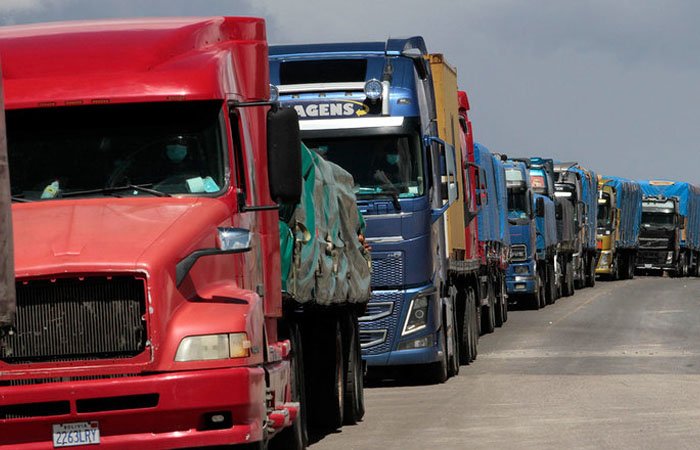 Falta de combustible en el transporte pesado
