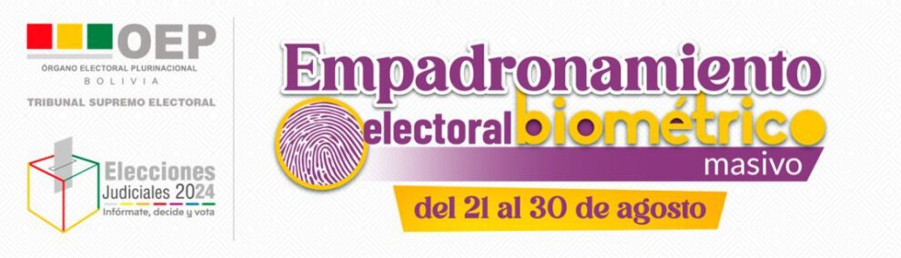 Empadronamiento elecciones judiciales en Bolivia