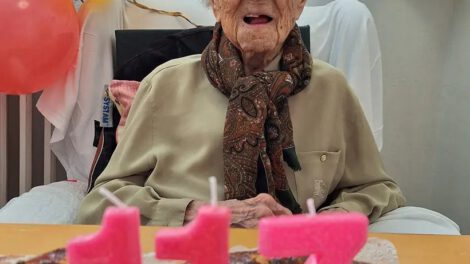 María Branyas Morera celebrando su 117 cumpleaños