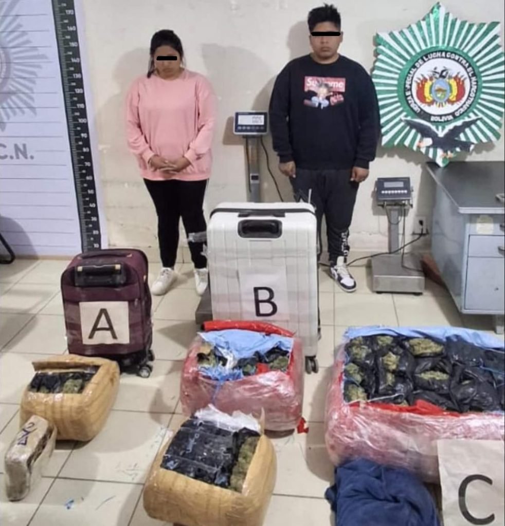 Decomiso de marihuana en Challapata