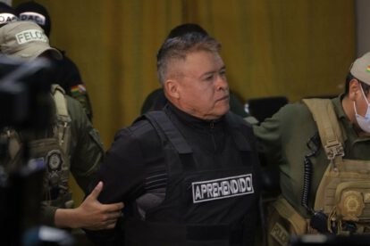 El exgeneral Juan José Zúñiga durante el examen toxicológico