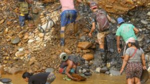 Derrumbe en el sector minero de Mapiri