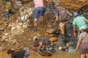 Derrumbe en el sector minero de Mapiri