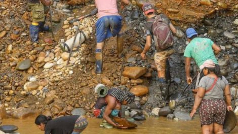 Derrumbe en el sector minero de Mapiri