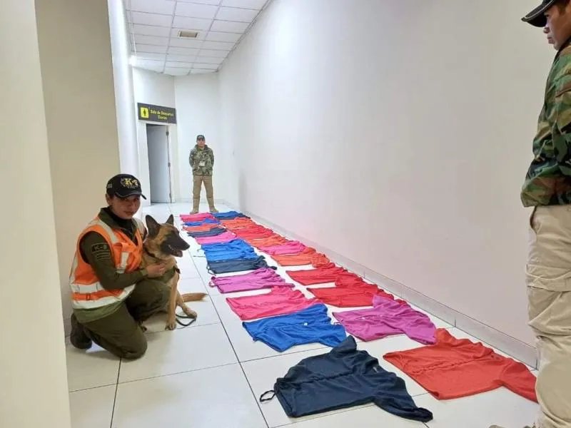 Can Uvha descubre cocaína camuflada en botones de blusas