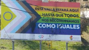 Vandalismo contra valla de inclusión en La Paz