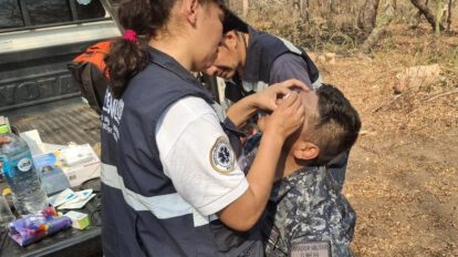 Brigadas médicas en incendios forestales en Bolivia