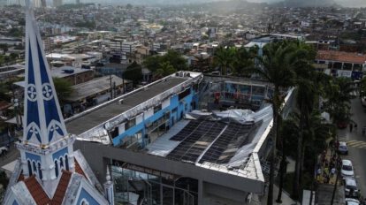 Derrumbe en santuario católico en Recife