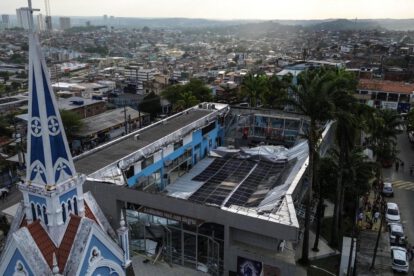 Derrumbe en santuario católico en Recife