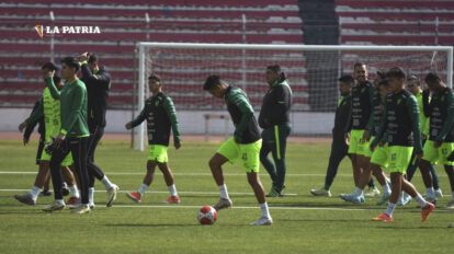 Entrenamiento de la selección boliviana con la mira puesta en el triunfo ante Venezuela