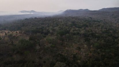 Fotografía de un incendio forestal en Bolivia