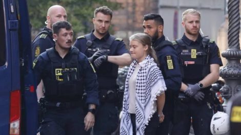Greta Thunberg detenida en protesta contra Israel en Copenhague