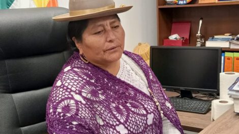 Marcha nacional por la democracia en Bolivia convocada por la COB