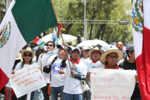 Protestas en el Senado sobre elección judicial en México