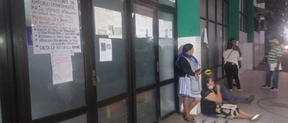 paro de salud en Santa Cruz