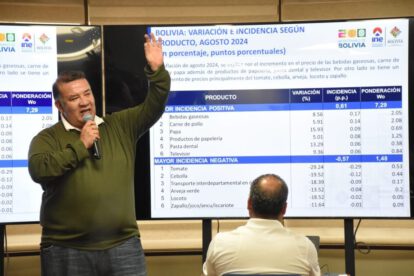 Inflación en agosto alcanza 1,58% según Humberto Arandia del INE