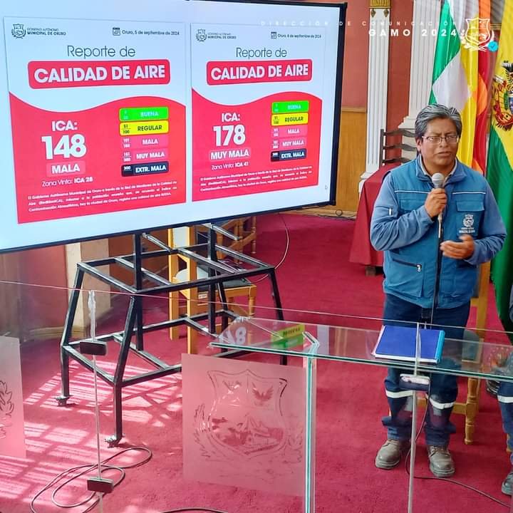 Crisis ambiental en Oruro: calidad del aire alcanza niveles alarmantes