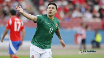 Carmelo Algarañaz anotó el primer gol en la victoria de Bolivia ante Chile