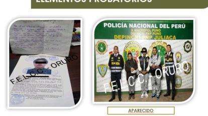 Joven orureño desaparecido encontrado en Perú