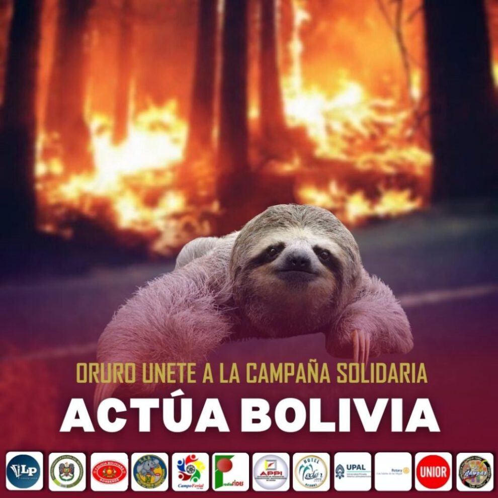 Actúa Bolivia campaña solidaria para ayudar en el combate de incendios forestales